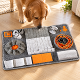 Interactive Dog Snuffle Mat for Slow Feeding and Puzzle Training — Grey / 66×43cm