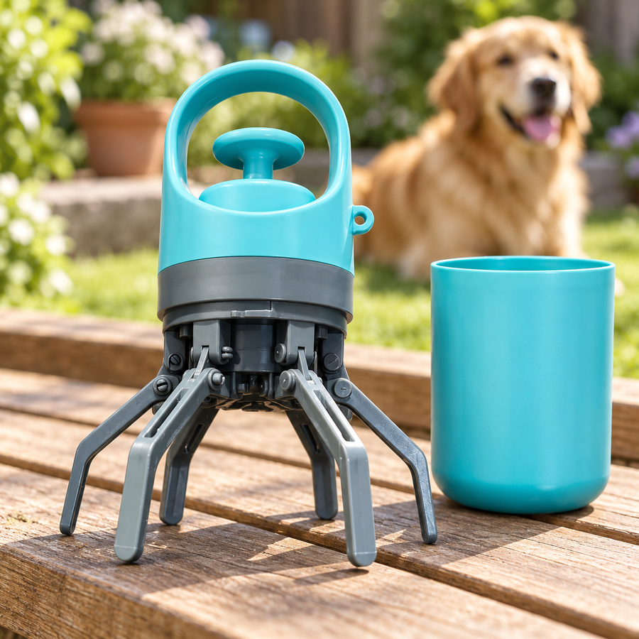 Six-Claw Dog Poop Scooper — Blue