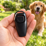 Pet Training Clicker with Wristband and Keychain — 2-in-1 black color comes with keychain