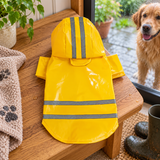 Reflective Dog Raincoat Waterproof Pet Coat — Yellow / M