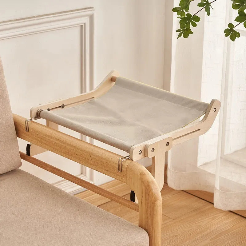 Window-Mounted Cat Bed — Gray