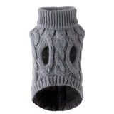 Cable-Knit Dog Sweater — Dark Gray, M — TeemDrop supplier reference 1