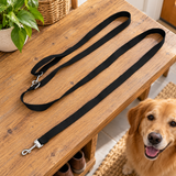 Adjustable Thickened Nylon Pet Dog Leash for Walking, Durable Wear-Resistant Traction Rope — Black / 238x2.5cm