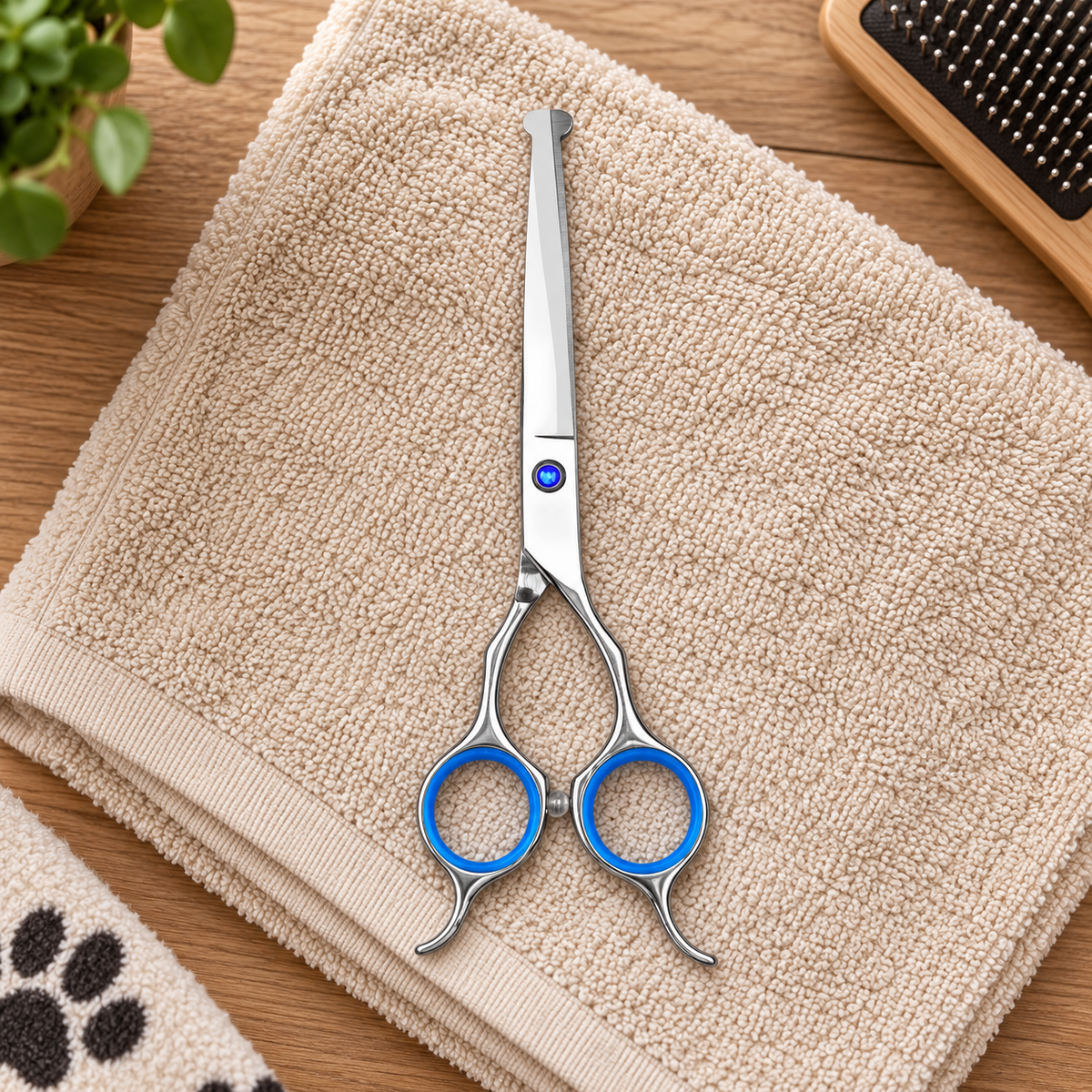 Professional Stainless Steel Pet Grooming Scissors — 6.5in Straight Scissors