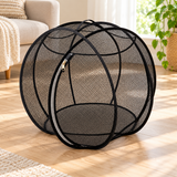 Portable Foldable Pop Up Pet Cat Playpen Breathable Mesh Enclosure — Cat Fence / Black