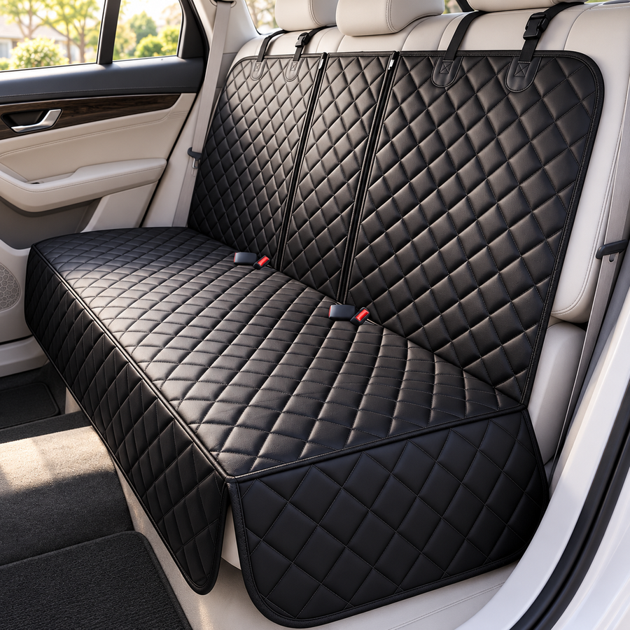 Rear Car Seat Pet Cover — Black