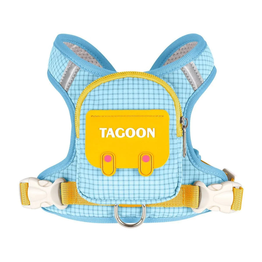 Dog Backpack Harness — Blue, Medium