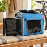 Foldable Pet Bicycle Basket Carrier — Blue — Blue / 36x31x26cm