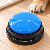 Recordable Dog Training Button — One Button — Blue